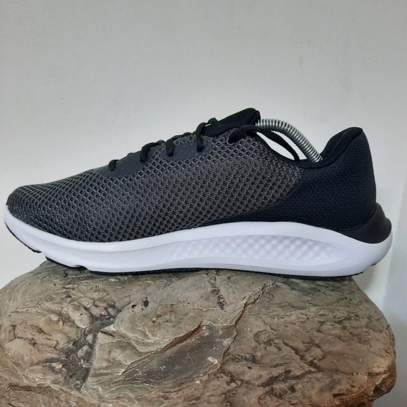 NEW Under Armour Charged Pursuit Shoes 3025801 100 Black Gray Men's Size 11.5 - Picture 4 of 8